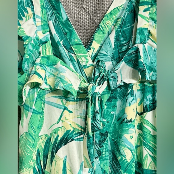 ONLY Green Floral Summer Dress Size Small - Picture 4 of 5